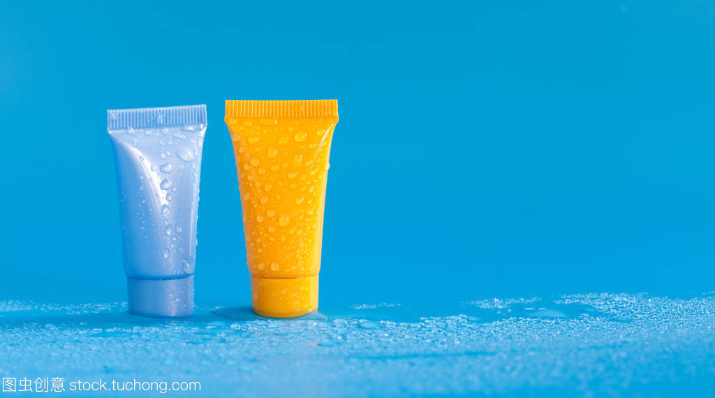 抽象多彩 化妝品管中的小水滴與醫療衛生的創新設計